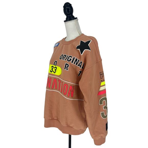 PE Nation Eastbrook Sweater in Coral Mid - Picture 9 of 15